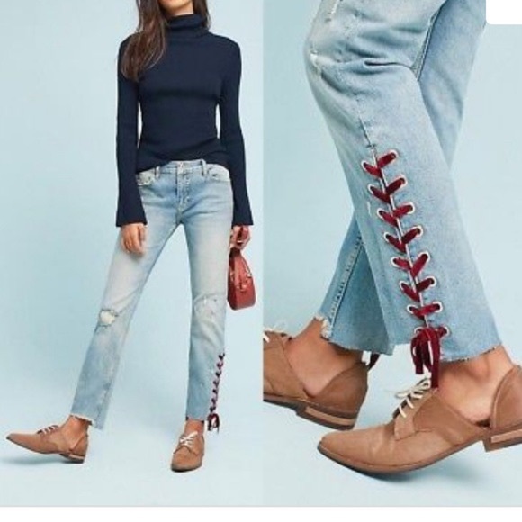 Pilcro and the Letterpress Denim - Anthropologie Pilcro and the Letterpress jeans. Waist 15 flat. Hips 18.5.